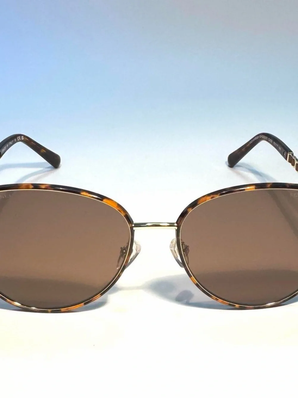 CHANEL Tortoiseshell Frame Sunglasses with Brown Lenses